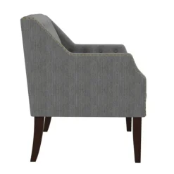 Accent Chairs-Kirkland's Home Upholstered Button Tufted Accent Chair Gray