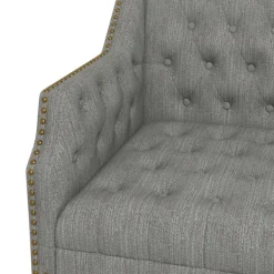 Accent Chairs-Kirkland's Home Upholstered Button Tufted Accent Chair Gray