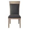 Dining Chairs-Kirkland's Home Upholstered Cane Detailing Dining Chair Gray