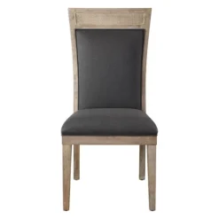 Dining Chairs-Kirkland's Home Upholstered Cane Detailing Dining Chair Gray