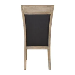 Dining Chairs-Kirkland's Home Upholstered Cane Detailing Dining Chair Gray