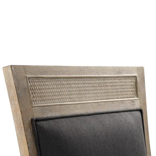 Dining Chairs-Kirkland's Home Upholstered Cane Detailing Dining Chair Gray