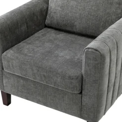 Accent Chairs-Kirkland's Home Upholstered Club Accent Chair Gray