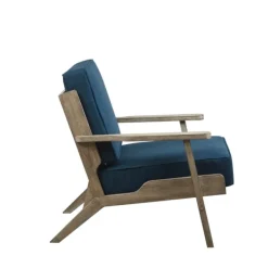 Accent Chairs-Kirkland's Home Upholstered Driftwood Accent Chair Blue