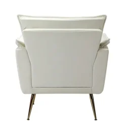 Accent Chairs-Kirkland's Home Upholstered Flange Accent Chair Ivory