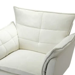 Accent Chairs-Kirkland's Home Upholstered Flange Accent Chair Ivory