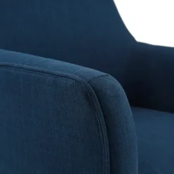 Accent Chairs-Kirkland's Home Upholstered Flared Arm Swivel Accent Chair Blue