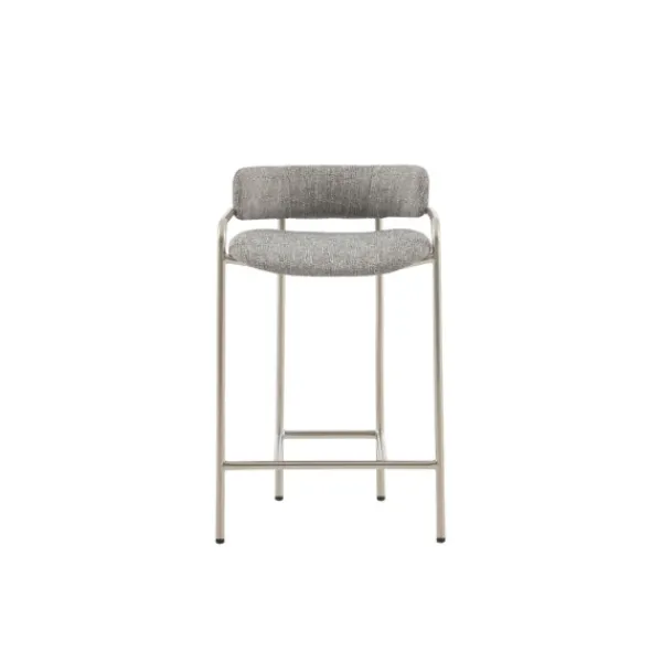 Bar Stools & Counter Height Stools-Kirkland's Home Upholstered Low Back Counter Stool Gray