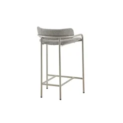 Bar Stools & Counter Height Stools-Kirkland's Home Upholstered Low Back Counter Stool Gray