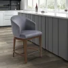 Bar Stools & Counter Height Stools-Kirkland's Home Upholstered Martha Stewart Counter Stool Gray