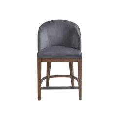 Bar Stools & Counter Height Stools-Kirkland's Home Upholstered Martha Stewart Counter Stool Gray