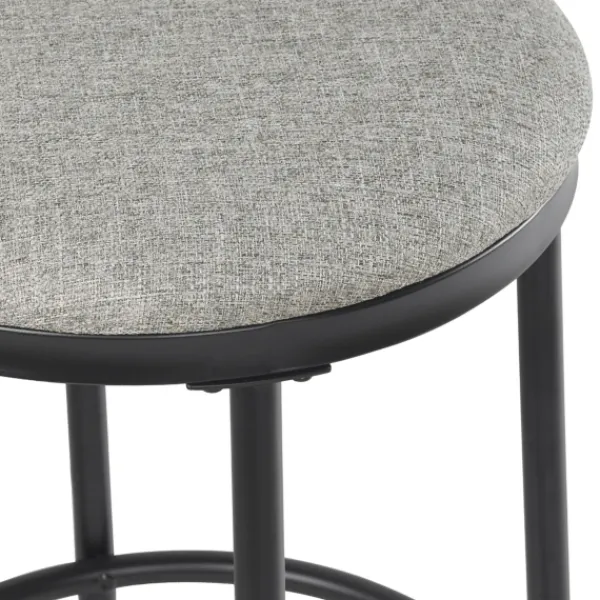Bar Stools & Counter Height Stools-Kirkland's Home Upholstered Metal Counter Stool Gray