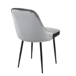 Dining Chairs-Kirkland's Home Upholstered Metal Dining Chairs, Set Of 2 Gray