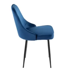 Dining Chairs-Kirkland's Home Upholstered Metal Dining Chairs, Set Of 2 Blue