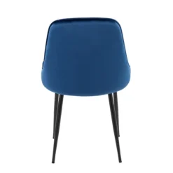 Dining Chairs-Kirkland's Home Upholstered Metal Dining Chairs, Set Of 2 Blue