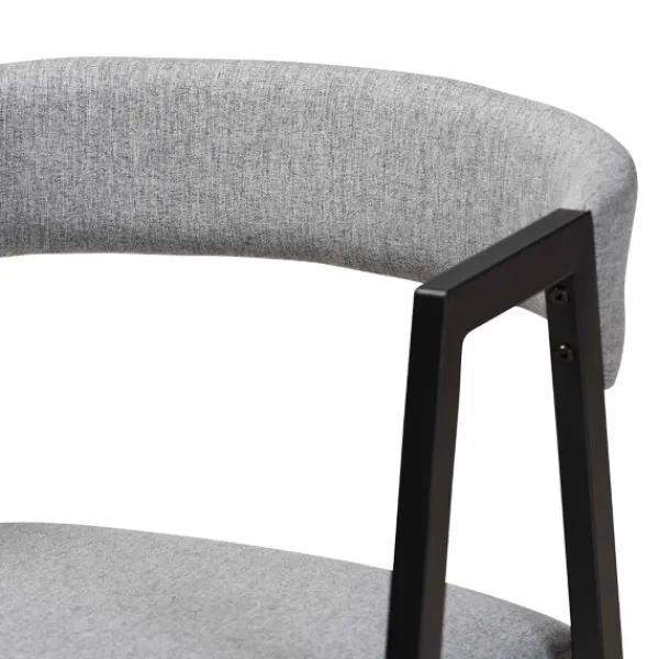 Dining Tables-Kirkland's Home Upholstered Metal Frame 5-Pc. Dining Set Gray