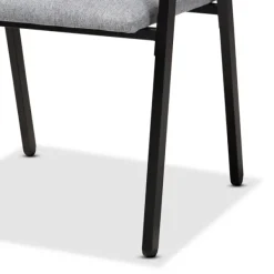 Dining Tables-Kirkland's Home Upholstered Metal Frame 5-Pc. Dining Set Gray