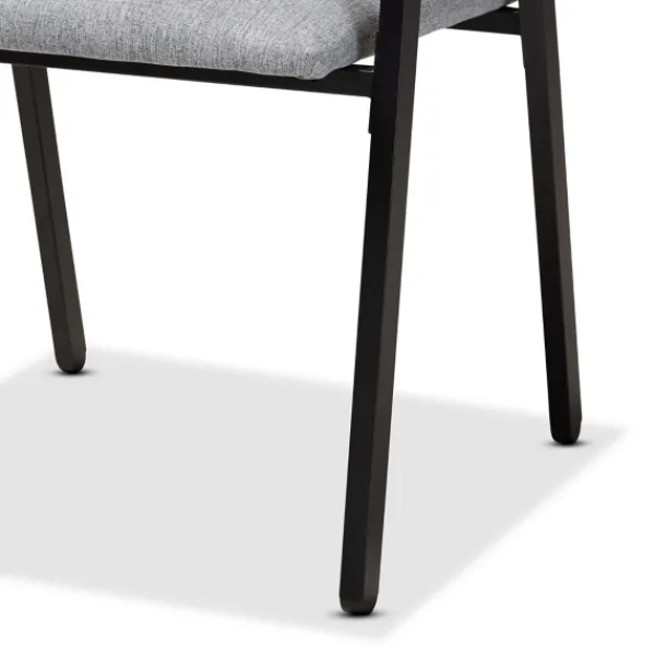 Dining Tables-Kirkland's Home Upholstered Metal Frame 5-Pc. Dining Set Gray