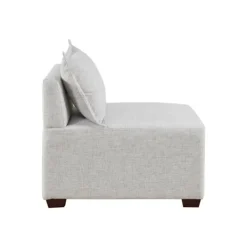 Sofas & Loveseats-Kirkland's Home Upholstered Modular Armless Accent Chair Ivory