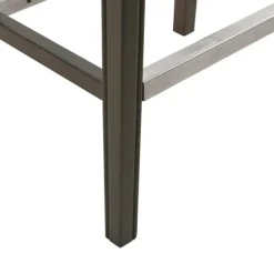 Bar Stools & Counter Height Stools-Kirkland's Home Upholstered Saddle Seat Counter Stool Ivory