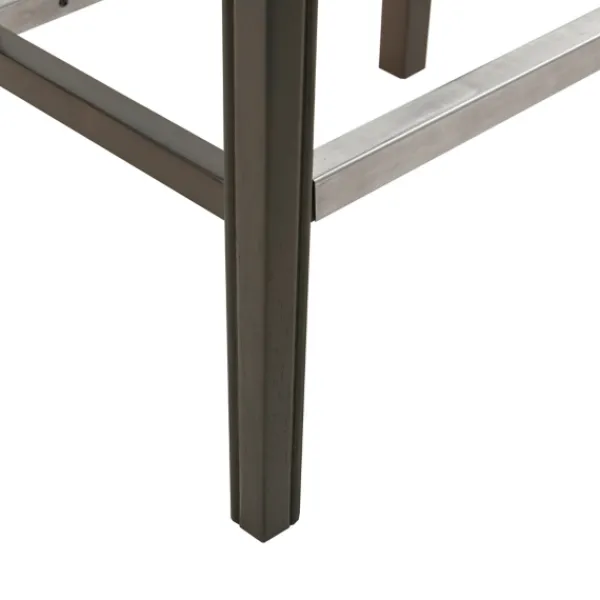 Bar Stools & Counter Height Stools-Kirkland's Home Upholstered Saddle Seat Counter Stool Ivory