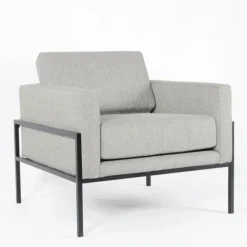 Accent Chairs-Kirkland's Home Upholstered Square Accent Chair Gray