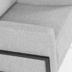 Accent Chairs-Kirkland's Home Upholstered Square Accent Chair Gray