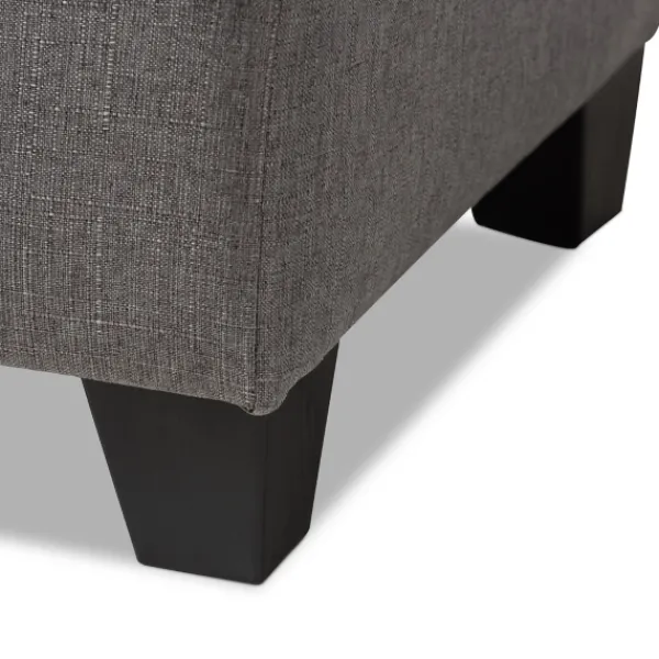 Benches & Ottomans-Kirkland's Home Upholstered Storage Ottoman Gray