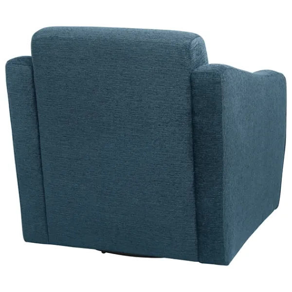 Accent Chairs-Kirkland's Home Upholstered Swivel Accent Chair Blue
