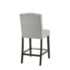 Bar Stools & Counter Height Stools-Kirkland's Home Upholstered Tufted Button Back Counter Stool Gray