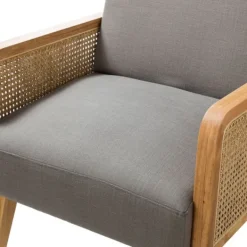 Accent Chairs-Kirkland's Home Upholstered Velvet Accent Chair Gray