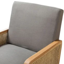 Accent Chairs-Kirkland's Home Upholstered Velvet Accent Chair Gray