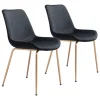 Dining Chairs-Kirkland's Home Upholstered Velvet Dining Chairs, Set Of 2 Black