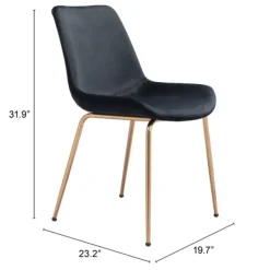 Dining Chairs-Kirkland's Home Upholstered Velvet Dining Chairs, Set Of 2 Black