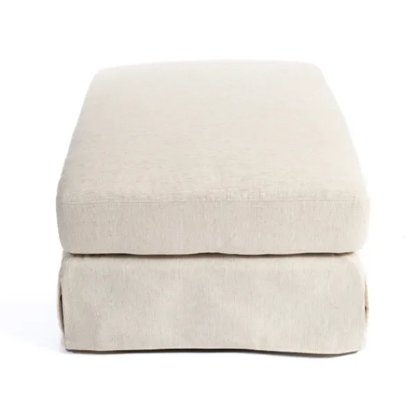 Benches & Ottomans-Kirkland's Home Upholstered Weekend Ottoman Ivory