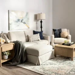 Accent Chairs-Kirkland's Home Upholstered Weekend Swivel Accent Chair Ivory