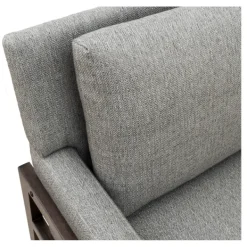 Accent Chairs-Kirkland's Home Upholstered Wood Trim Accent Chair Gray