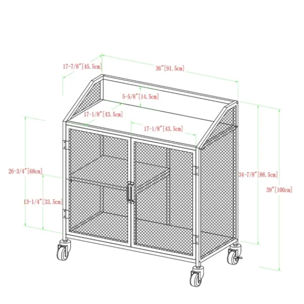 Cabinets & Sideboards-Kirkland's Home Urban Mesh Door Rolling Bar Cabinet Gray