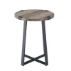 Accent & End Tables-Kirkland's Home Urban Rustic Round Accent Table Gray