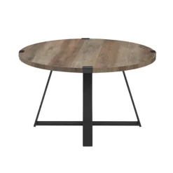 Coffee Tables-Kirkland's Home Urban Rustic Round Coffee Table Gray