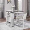 Dining Sets-Kirkland's Home Usb Counter Table And Stools, Set Of 3 Ivory