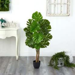 Trees & Topiaries-Kirkland's Home Uv-Resistant Monstera Plant In Nursery Planter Green