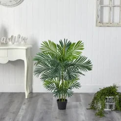Trees & Topiaries-Kirkland's Home Uv-Safe Areca Pinetree In Nursery Planter, 40 In.