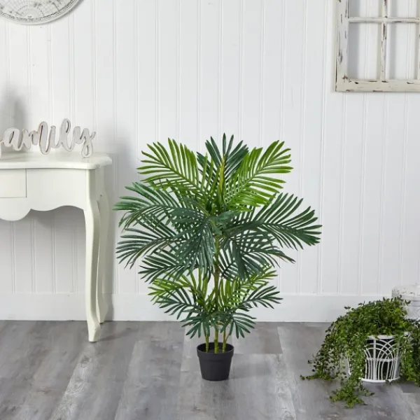 Trees & Topiaries-Kirkland's Home Uv-Safe Areca Pinetree In Nursery Planter, 40 In.