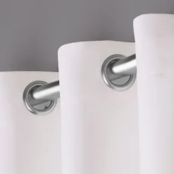 Curtains & Drapes-Kirkland's Home Vanilla Sateen Curtain Panel Set, 96 In. White