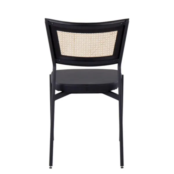 Dining Chairs-Kirkland's Home Vegan Leather And Rattan Dining Chairs, Set Of 2 Black/Tan