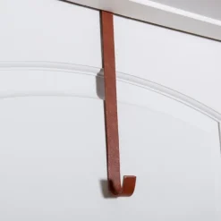 Wreaths-Kirkland's Home Vegan Leather Wreath Hanger Brown