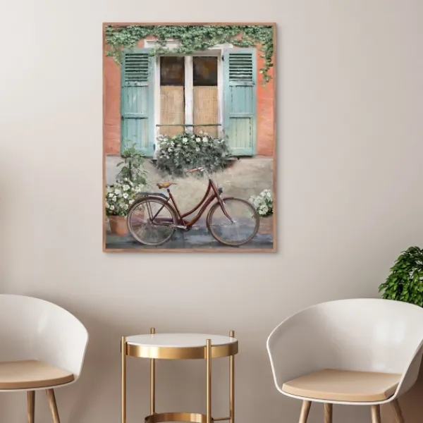 Framed Art-Kirkland's Home Velo De Montpellier Framed Canvas Art Print Orange/Blue