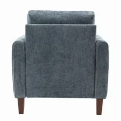 Accent Chairs-Kirkland's Home Velvet Channel Stitch Accent Chair Blue