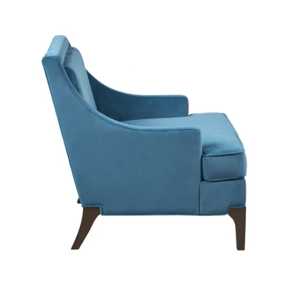 Accent Chairs-Kirkland's Home Velvet Martha Stewart Accent Chair Blue